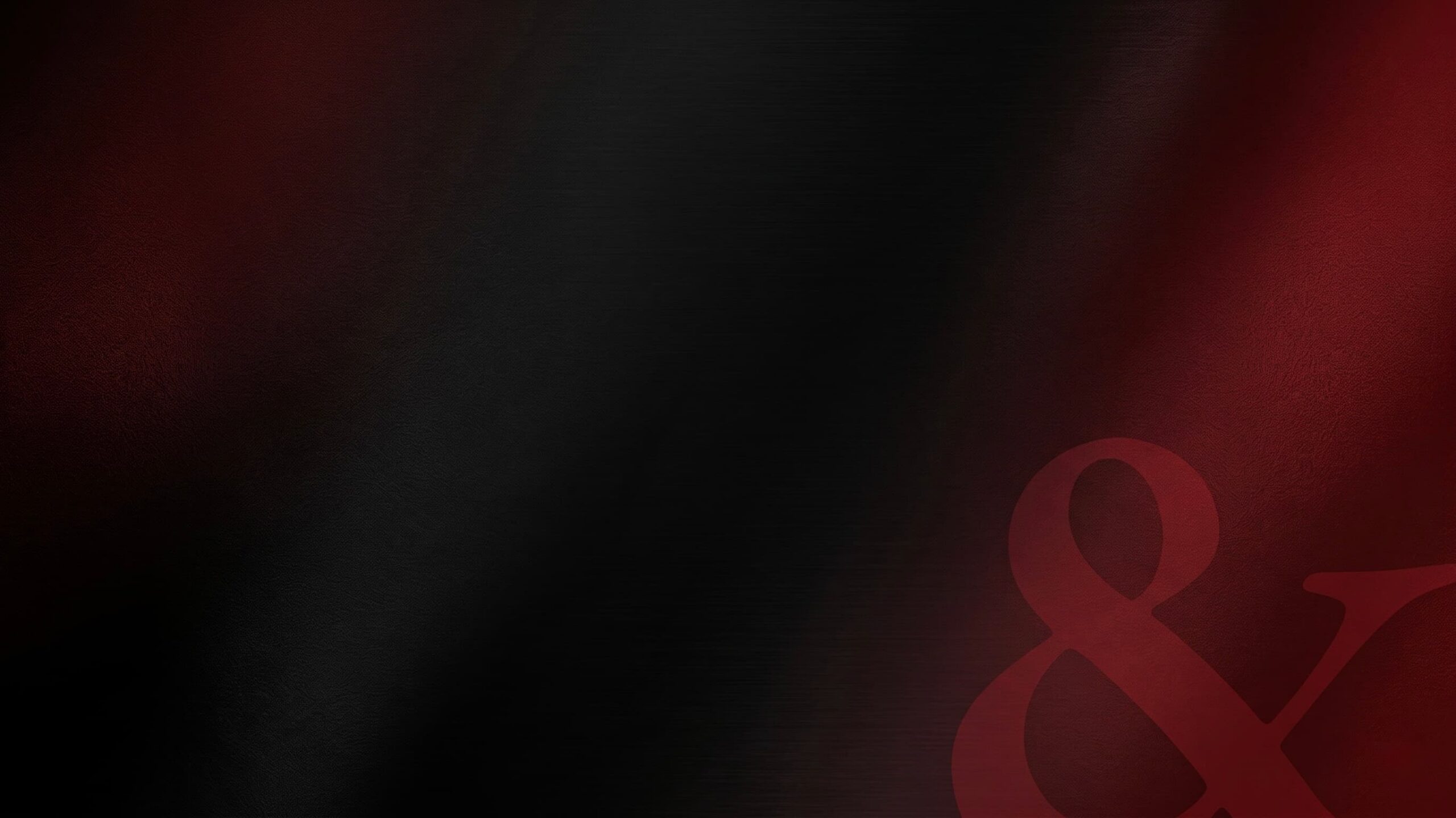 Background slide : faisceau de lumière rouge laissant apparaître un '&' sur fond noir