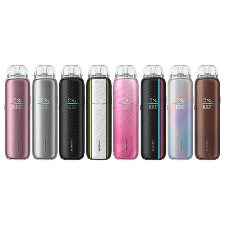 Kit Pod Pixo Max 2600mAh par Aspire décliné en plusieurs coloris élégants - tout est représenté sur cette image