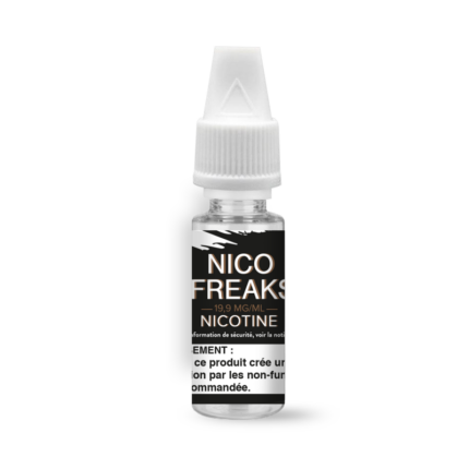 Flacon de 10ml du booster de nicotine NicoFreaks 19.9mg en 50/50 par la marque DIY Freaks