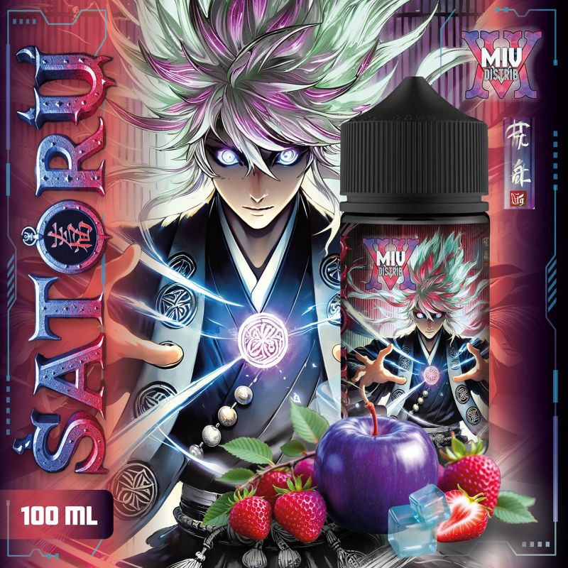 Miv Distrib Satoru 100ml e-liquide fraise gariguette pomme violette Black Diamond