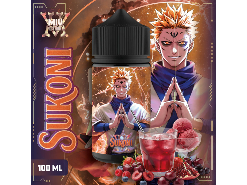Miv Distrib Sukoni 100ml e-liquide grenadine cerise fraîcheur prononcée