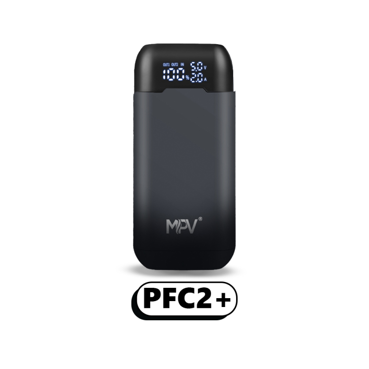 Chargeur powerbank 18W 2 accus 18650 20700 21700 4A 2x2A écran LCD USB-C USB 2 adaptateurs
