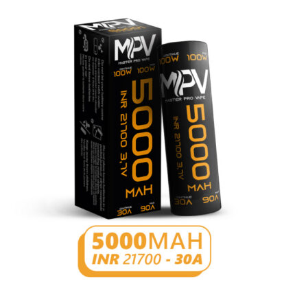Ultra High Drain 21700 IMR 5000mAh 20A continu 30A Pulse 87W pôle plat 70g
