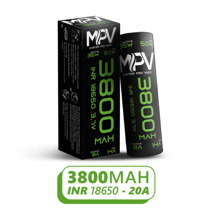 PREMIER 18650 3800mAh marché INR 3800mAh 2.5V 10A continu 20A pulse 35W 70W 800 cycles
