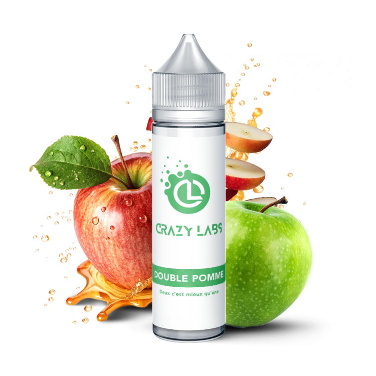 Double Pomme 50ml e-liquide pomme rouge et verte