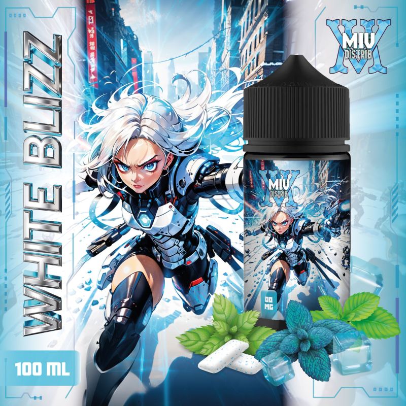 Miv Distrib White Blizz 100ml e-liquide menthe glaciale menthe polaire menthe chlorophylle