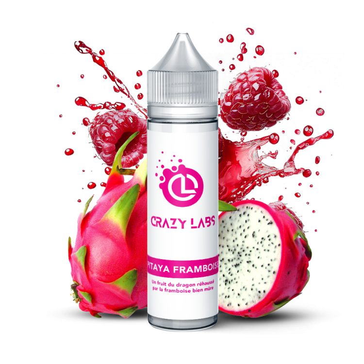 Pitaya Framboise 50ml - Crazy Labs Pitaya Framboise 50ml e-liquide fruité exotique