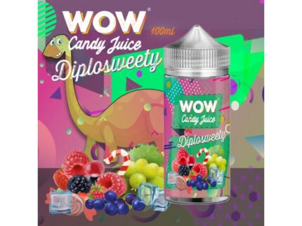 Wow Candy Juice Diplosweety 100ml e-liquide fruits rouges raisin blanc cassis
