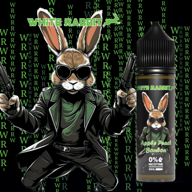 E-liquide White Rabbit saveur pomme pêche sucrée
