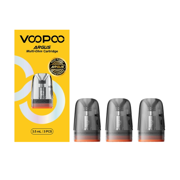 Cartouches Argus Multi-Ohm Voopoo 3,5 ml en pack de 3 pour vape MTL, RDL et DL léger