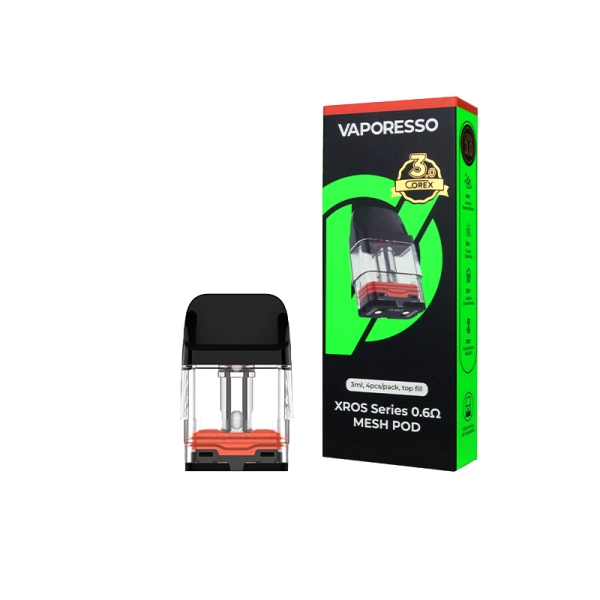 Cartouches XROS Mesh Corex 3.0 Vaporesso 3 ml en pack de 4 pour vape MTL et RDL.