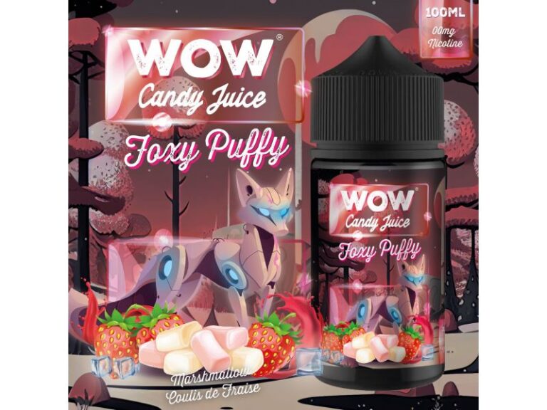 Wow Candy Juice Foxy Puffy 100ml e-liquide gourmand fruité