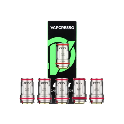 Résistances GTI Vaporesso mesh en pack de 5 pour vape DL aérienne