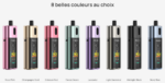 Pod Fluffi Pro Aspire avec batterie 2800 mAh et puissance réglable.