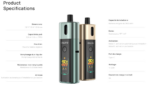 Pod Fluffi Pro Aspire avec batterie 2800 mAh et puissance réglable.