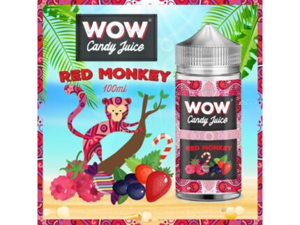 Wow Candy Juice Red Monkey 100ml e-liquide framboise cassis fraise