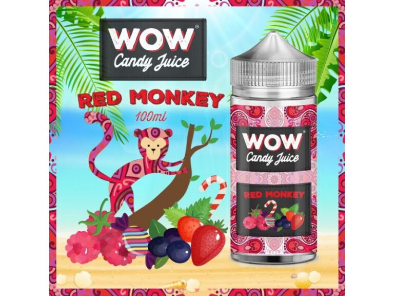 Wow Candy Juice Red Monkey 100ml e-liquide framboise cassis fraise