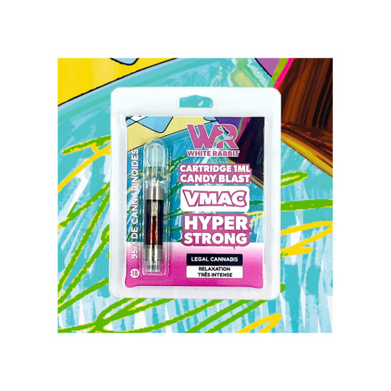 Cartouche VMAC Hyper Strong Candy Blast 1ml White Rabbit vue frontale
