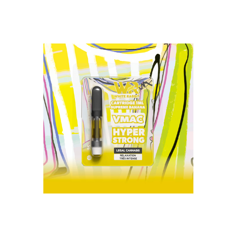 Cartouche VMAC Hyper Strong Supreme Banana 1ml White Rabbit vue frontale