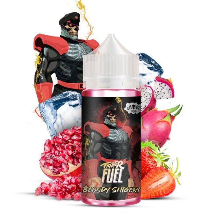 Bloody Shigeri 100ml e-liquide fruit du dragon grenade fraise des bois