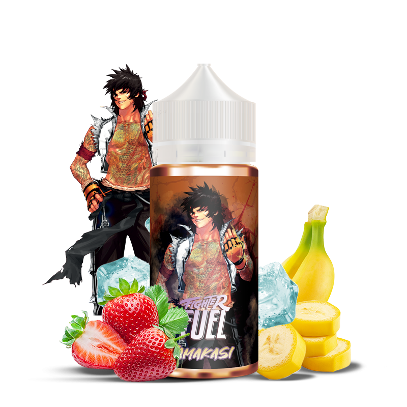 Yamakasi 100ml - Fighter Fuel Yamakasi 100ml e-liquide fraise banane citron
