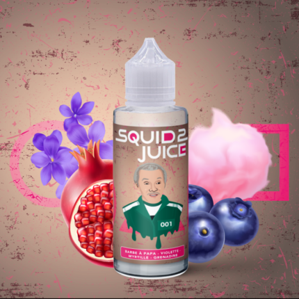 001 100ml e-liquide barbe à papa violette myrtille grenadine