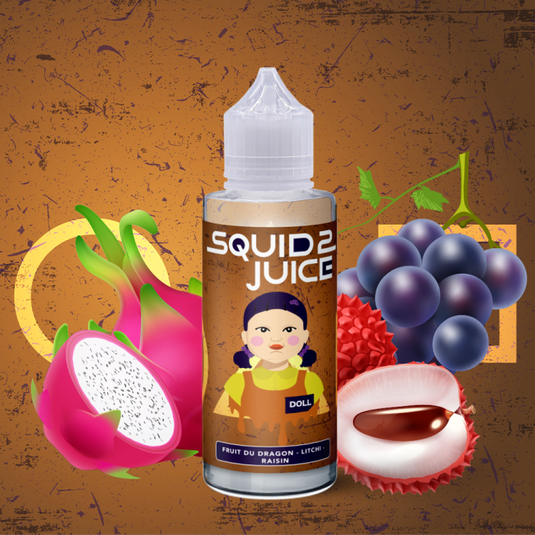 Doll 100ml e-liquide fruit du dragon litchi raisin