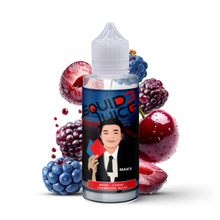 Man's 100ml e-liquide mûre cerise framboise bleue