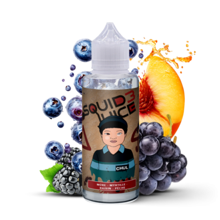 Chul 100ml e-liquide myrtille mûre raisin pêche