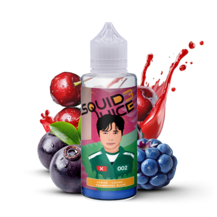002 100ml e-liquide cerise cassis framboise bleue