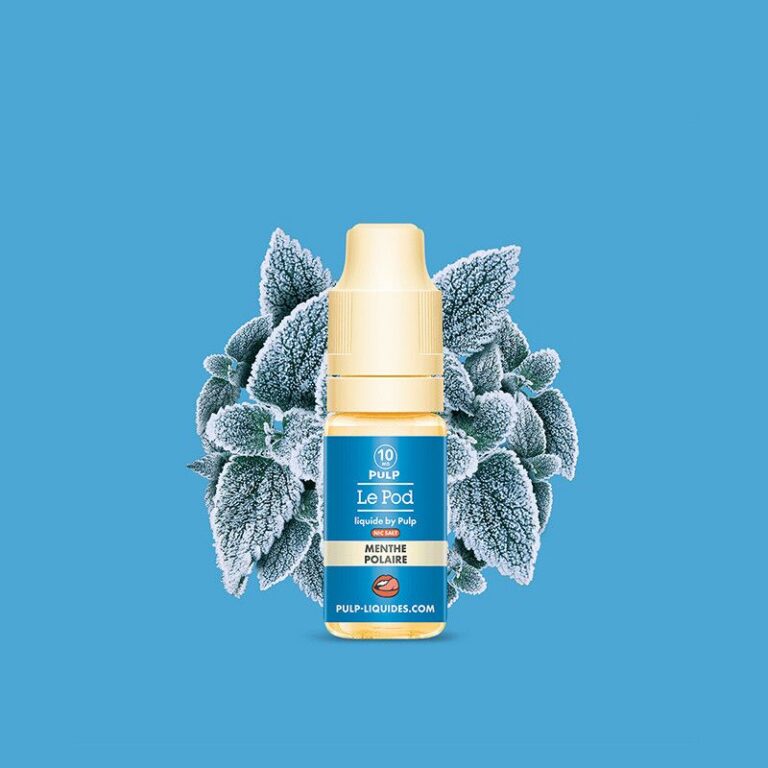 menthe polaire 10ml le pod liquide, le pod liquide by pulp menthe, pulp menthe polaire 10 ml, e liquide sel de nicotine 5 10 15 20 mg, pulp menthe polaire securite, e liquide menthe glacee mtl 10ml