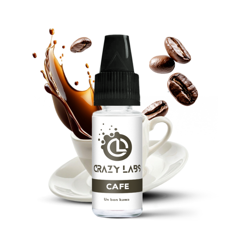 Flacon de e-liquide Café 10ml de la marque Crazy Labs