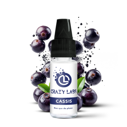 E-liquide Cassis Crazy Labs disponible en version sels de nicotine 10mg et 20mg