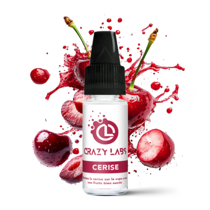 lacon de e-liquide Cerise 10ml de la marque Crazy Labs
