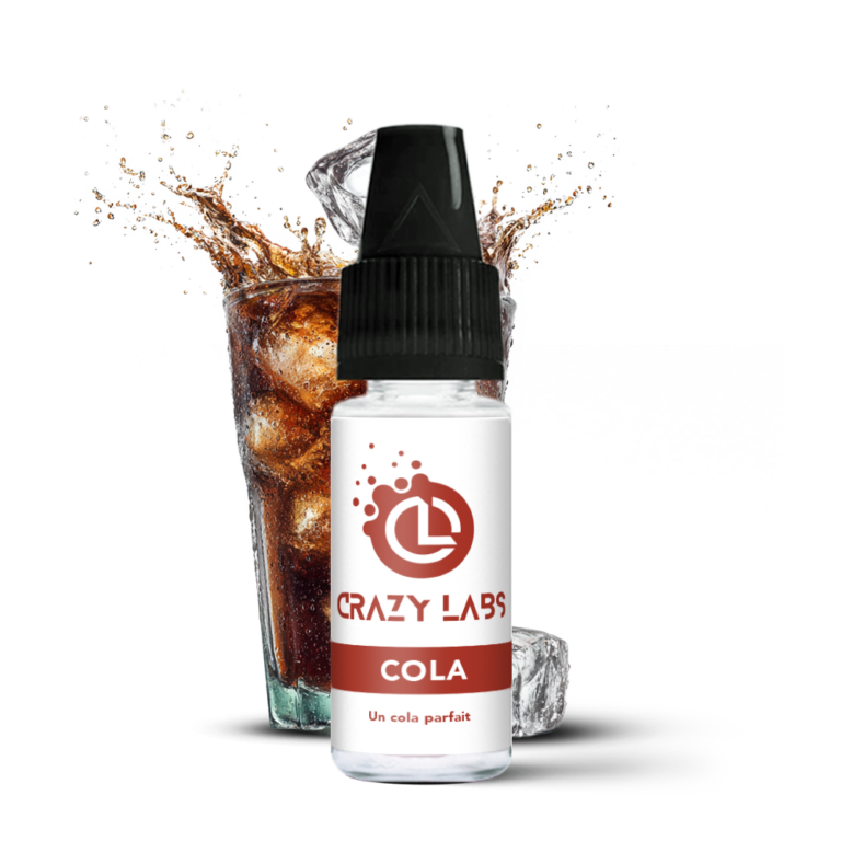 Flacon de e-liquide Cola 10ml de la marque Crazy Labs