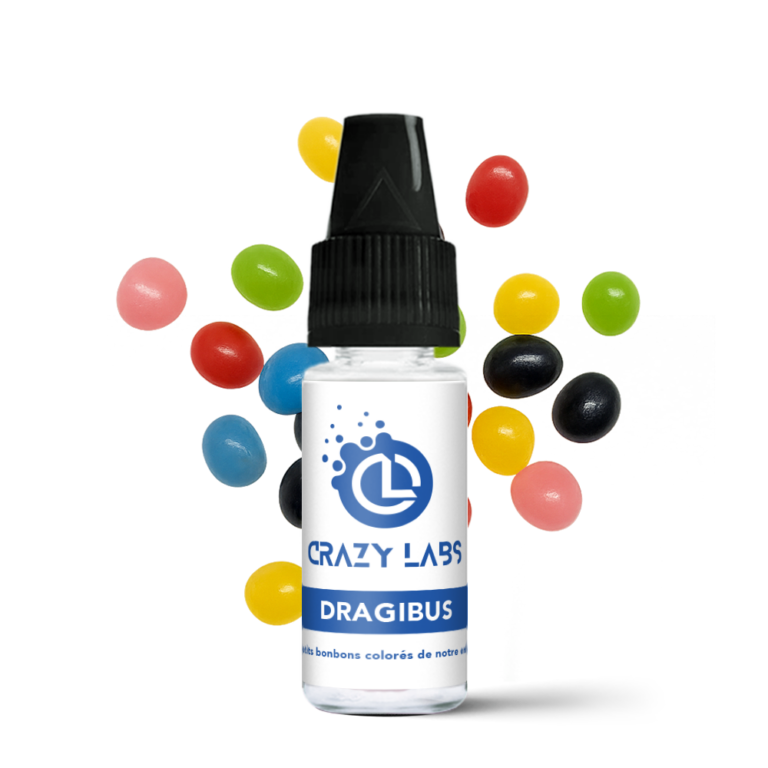 Flacon de e-liquide Dragibus 10ml de la marque Crazy Labs