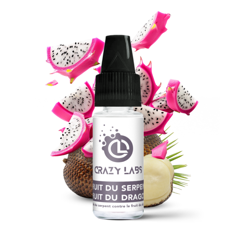 Flacon de e-liquide Fruit du Serpent Fruit du Dragon 10ml de la marque Crazy Labs