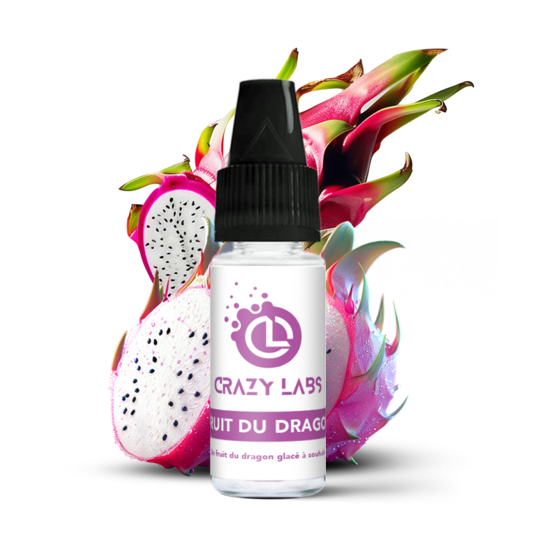 Flacon de e-liquide Fruit du Dragon 10ml de la marque Crazy Labs
