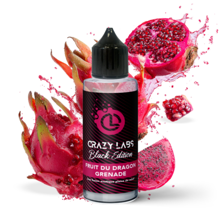 E-liquide Fruit du Dragon Grenade 100ml (Flacon 140ml) - Crazy Labs Black Edition