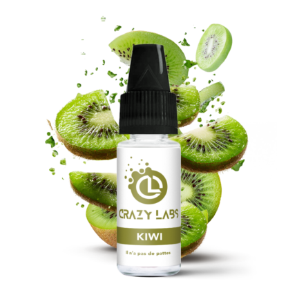 Flacon de e-liquide Kiwi 10ml de la marque Crazy Labs