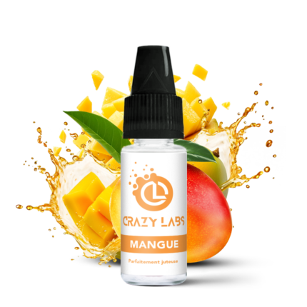Flacon de e-liquide Mangue 10ml de la marque Crazy Labs