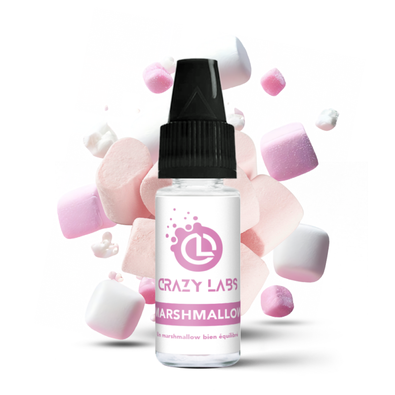 Flacon de e-liquide Marshmallow 10ml de la marque Crazy Labs