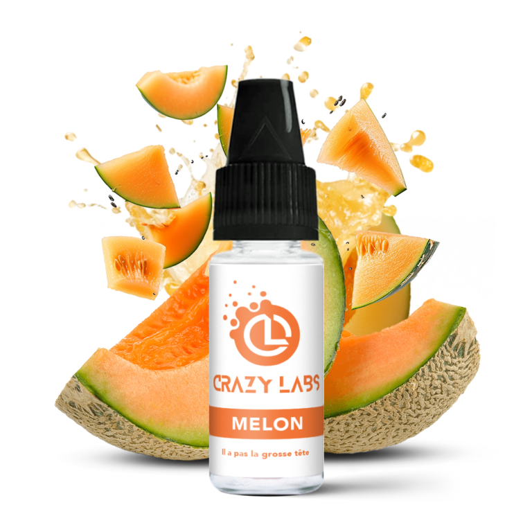 Flacon de e-liquide Melon 10ml de la marque Crazy Labs