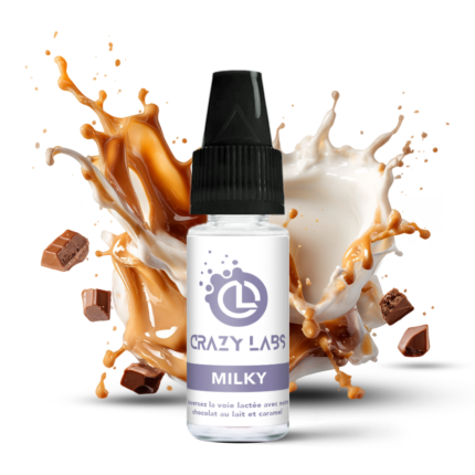 Flacon de e-liquide Milky 10ml de la marque Crazy Labs