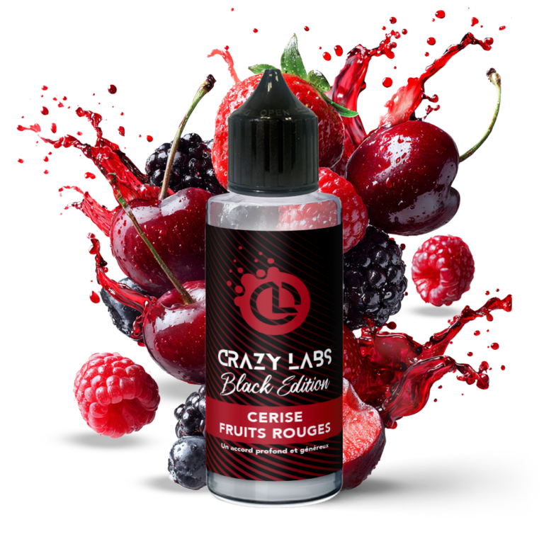 E-liquide Cerise Fruits Rouges 100ml (Flacon 140ml) - Crazy Labs Black Edition