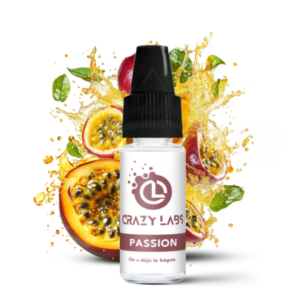 Flacon de e-liquide Passion 10ml de la marque Crazy Labs