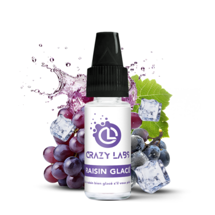 Flacon de e-liquide Raisin Glacé 10ml de la marque Crazy Labs