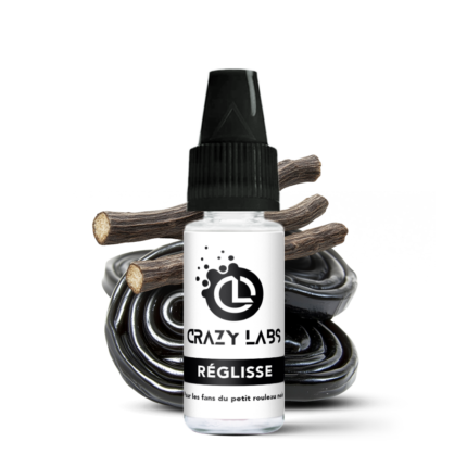 Flacon de e-liquide Réglisse 10ml de la marque Crazy Labs