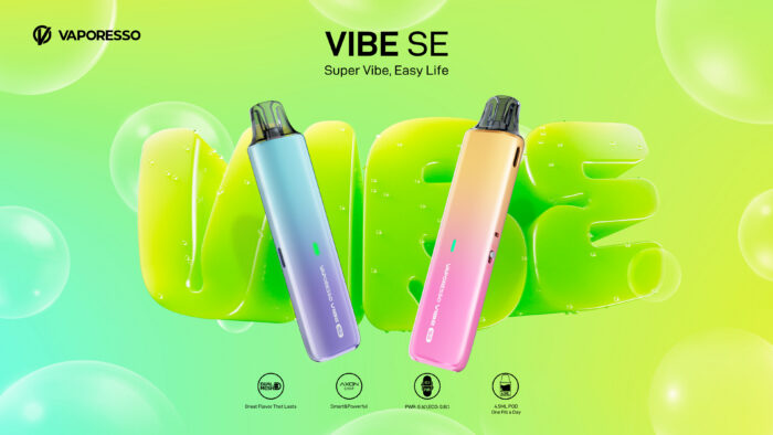 - Alt : Kit pod ergonomique et léger Vibe SE de la marque Vaporesso en polycarbonate