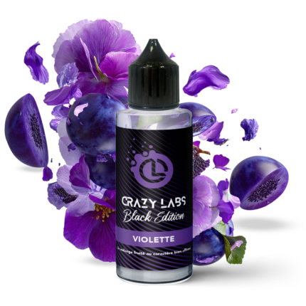 E-liquide Violette 100ml (Flacon 140ml) - Crazy Labs Black Edition